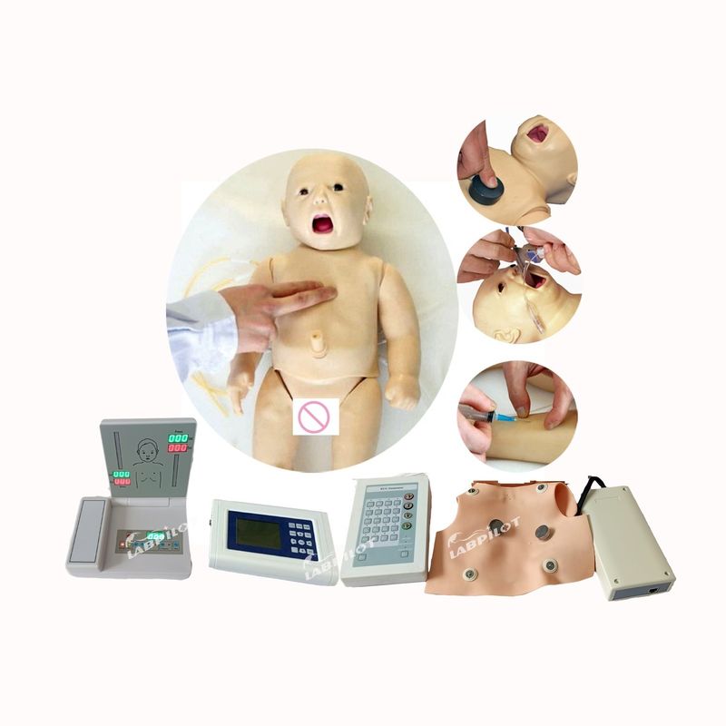 現実的な皮膚シミュレーション PALS 耳鳴りとECG訓練のための新生児マニキン